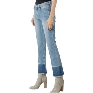 Derek‎ Lam 10 Crosby Denim Jane Mid Rise Flip Flop Flare Size 28